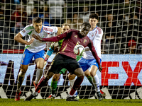 Belgium midfielder Amadou Onana plays during the match between Belgium and Italy at the King Baudouin Stadium for the UEFA Nations League -...