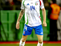 Italy defender Matteo Gabbia plays during the match between Belgium and Italy at the King Baudouin Stadium for the UEFA Nations League - Lea...