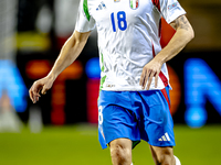 Italy midfielder Nicolo Barella plays during the match between Belgium and Italy at the King Baudouin Stadium for the UEFA Nations League -...