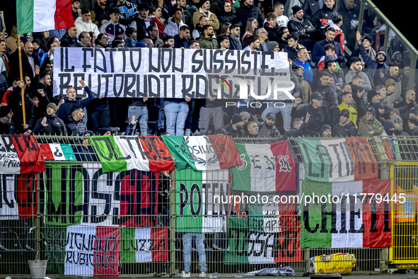 Supporters of Italy during the match between Belgium and Italy at the King Baudouin Stadium for the UEFA Nations League - League A - Group A...