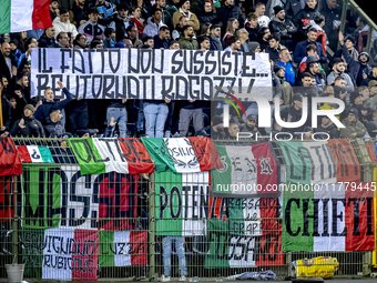 Supporters of Italy during the match between Belgium and Italy at the King Baudouin Stadium for the UEFA Nations League - League A - Group A...