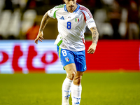 Italy midfielder Sandro Tonali plays during the match between Belgium and Italy at the King Baudouin Stadium for the UEFA Nations League - L...