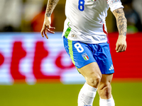 Italy midfielder Sandro Tonali plays during the match between Belgium and Italy at the King Baudouin Stadium for the UEFA Nations League - L...