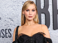 Jennifer Lawrence arrives at the Los Angeles Premiere Of Apple Original Films' 'Bread And Roses' held at the Hammer Museum on November 14, 2...