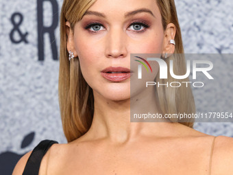 Jennifer Lawrence arrives at the Los Angeles Premiere Of Apple Original Films' 'Bread And Roses' held at the Hammer Museum on November 14, 2...