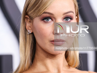 Jennifer Lawrence arrives at the Los Angeles Premiere Of Apple Original Films' 'Bread And Roses' held at the Hammer Museum on November 14, 2...