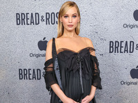 Jennifer Lawrence arrives at the Los Angeles Premiere Of Apple Original Films' 'Bread And Roses' held at the Hammer Museum on November 14, 2...