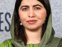 Malala Yousafzai arrives at the Los Angeles Premiere Of Apple Original Films' 'Bread And Roses' held at the Hammer Museum on November 14, 20...