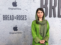 Malala Yousafzai arrives at the Los Angeles Premiere Of Apple Original Films' 'Bread And Roses' held at the Hammer Museum on November 14, 20...