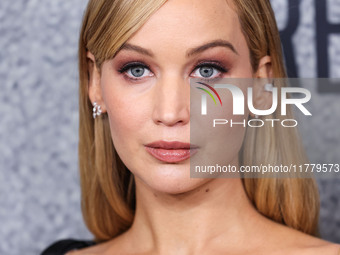 Jennifer Lawrence arrives at the Los Angeles Premiere Of Apple Original Films' 'Bread And Roses' held at the Hammer Museum on November 14, 2...