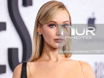 Jennifer Lawrence arrives at the Los Angeles Premiere Of Apple Original Films' 'Bread And Roses' held at the Hammer Museum on November 14, 2...