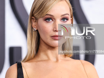 Jennifer Lawrence arrives at the Los Angeles Premiere Of Apple Original Films' 'Bread And Roses' held at the Hammer Museum on November 14, 2...