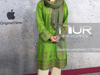 Malala Yousafzai arrives at the Los Angeles Premiere Of Apple Original Films' 'Bread And Roses' held at the Hammer Museum on November 14, 20...