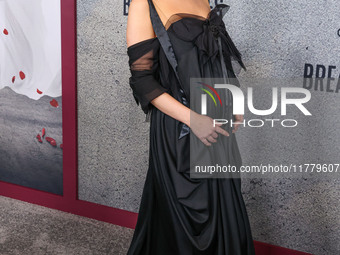 Jennifer Lawrence arrives at the Los Angeles Premiere Of Apple Original Films' 'Bread And Roses' held at the Hammer Museum on November 14, 2...