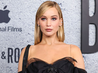 Jennifer Lawrence arrives at the Los Angeles Premiere Of Apple Original Films' 'Bread And Roses' held at the Hammer Museum on November 14, 2...