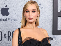 Jennifer Lawrence arrives at the Los Angeles Premiere Of Apple Original Films' 'Bread And Roses' held at the Hammer Museum on November 14, 2...