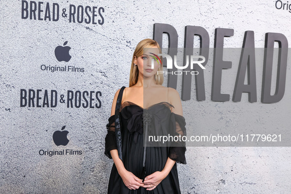 Jennifer Lawrence arrives at the Los Angeles Premiere Of Apple Original Films' 'Bread And Roses' held at the Hammer Museum on November 14, 2...