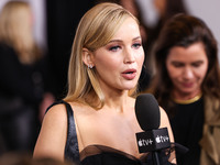 Jennifer Lawrence arrives at the Los Angeles Premiere Of Apple Original Films' 'Bread And Roses' held at the Hammer Museum on November 14, 2...