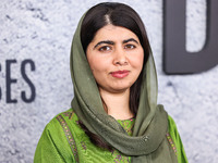 Malala Yousafzai arrives at the Los Angeles Premiere Of Apple Original Films' 'Bread And Roses' held at the Hammer Museum on November 14, 20...