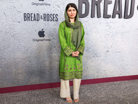 Malala Yousafzai arrives at the Los Angeles Premiere Of Apple Original Films' 'Bread And Roses' held at the Hammer Museum on November 14, 20...