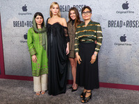 Malala Yousafzai, Jennifer Lawrence, Justine Ciarrocchi and Sahra Mani arrive at the Los Angeles Premiere Of Apple Original Films' 'Bread An...