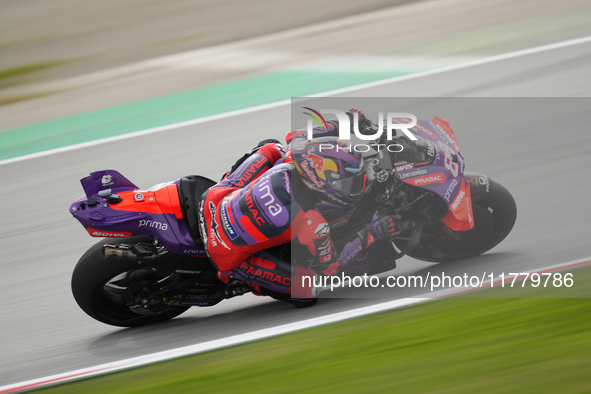 Jorge Martin (89) of Spain and Prima Pramac Racing Ducati during the free practice of the Motul Solidarity Grand Prix of Barcelona at Ricard...