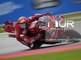 Francesco Pecco Bagnaia (1) of Italy and Ducati Lenovo Team during the free practice of the Motul Solidarity Grand Prix of Barcelona at Rica...