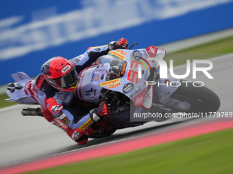 Marc Marquez (93) of Spain and Gresini Racing Moto GP Ducati during the free practice of the Motul Solidarity Grand Prix of Barcelona at Ric...