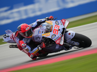 Marc Marquez (93) of Spain and Gresini Racing Moto GP Ducati during the free practice of the Motul Solidarity Grand Prix of Barcelona at Ric...