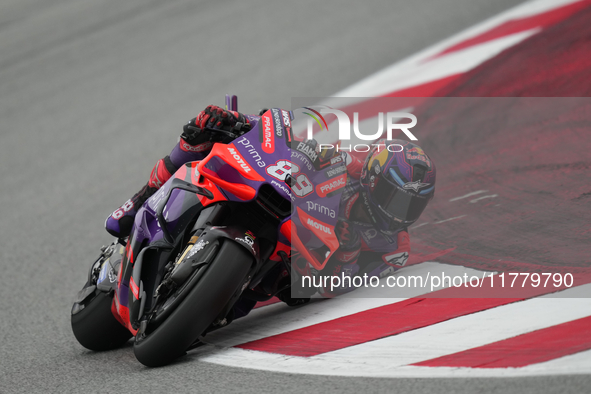 Jorge Martin (89) of Spain and Prima Pramac Racing Ducati during the free practice of the Motul Solidarity Grand Prix of Barcelona at Ricard...