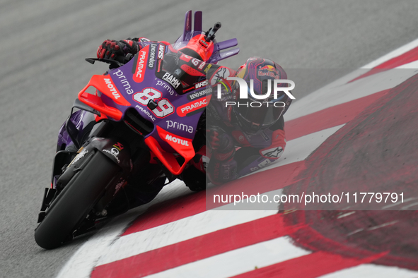 Jorge Martin (89) of Spain and Prima Pramac Racing Ducati during the free practice of the Motul Solidarity Grand Prix of Barcelona at Ricard...