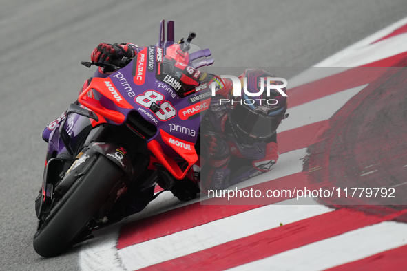 Jorge Martin (89) of Spain and Prima Pramac Racing Ducati during the free practice of the Motul Solidarity Grand Prix of Barcelona at Ricard...