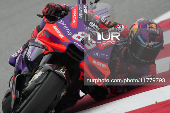 Jorge Martin (89) of Spain and Prima Pramac Racing Ducati during the free practice of the Motul Solidarity Grand Prix of Barcelona at Ricard...