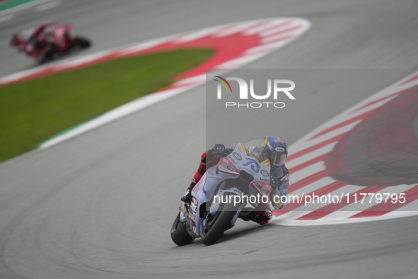 Alex Marquez (73) of Spain and Gresini Racing Moto GP Ducati during the free practice of the Motul Solidarity Grand Prix of Barcelona at Ric...