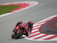 Francesco Pecco Bagnaia (1) of Italy and Ducati Lenovo Team during the free practice of the Motul Solidarity Grand Prix of Barcelona at Rica...