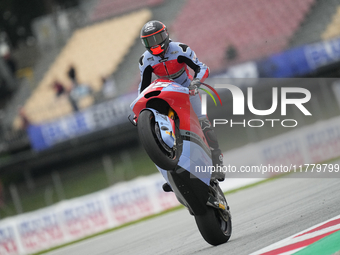 Albert Arenas (75) of Spain and Qjmotor Gresini Moto2 Kalex during the free practice of the Motul Solidarity Grand Prix of Barcelona at Rica...