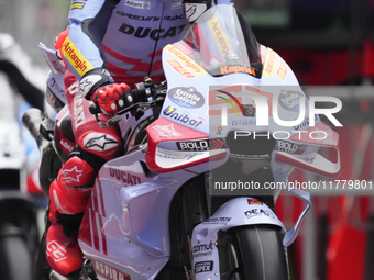 Marc Marquez (93) of Spain and Gresini Racing Moto GP Ducati during the free practice of the Motul Solidarity Grand Prix of Barcelona at Ric...