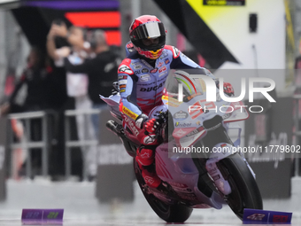 Marc Marquez (93) of Spain and Gresini Racing Moto GP Ducati during the free practice of the Motul Solidarity Grand Prix of Barcelona at Ric...