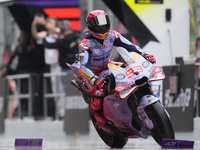 Marc Marquez (93) of Spain and Gresini Racing Moto GP Ducati during the free practice of the Motul Solidarity Grand Prix of Barcelona at Ric...