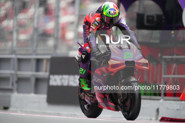 Franco Morbidelli (21) of Italy and Prima Pramac Racing Ducati during the free practice of the Motul Solidarity Grand Prix of Barcelona at R...