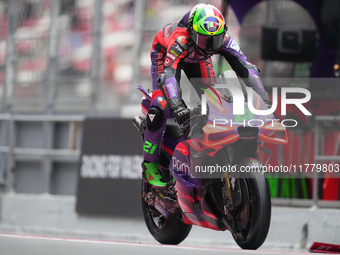 Franco Morbidelli (21) of Italy and Prima Pramac Racing Ducati during the free practice of the Motul Solidarity Grand Prix of Barcelona at R...