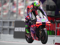 Franco Morbidelli (21) of Italy and Prima Pramac Racing Ducati during the free practice of the Motul Solidarity Grand Prix of Barcelona at R...