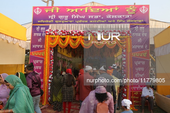 Devotees practice on the occasion of Guru Nanak Jayanti in Kolkata, India, on November 15, 2024. Guru Nanak Jayanti, also known as Gurpurab,...