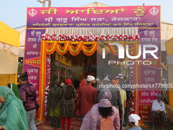 Devotees practice on the occasion of Guru Nanak Jayanti in Kolkata, India, on November 15, 2024. Guru Nanak Jayanti, also known as Gurpurab,...