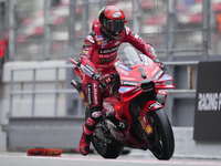 Francesco Pecco Bagnaia (1) of Italy and Ducati Lenovo Team during the free practice of the Motul Solidarity Grand Prix of Barcelona at Rica...