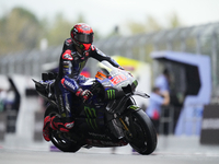 Fabio Quartararo (20) of France and Monster Energy Yamaha Moto GP during the free practice of the Motul Solidarity Grand Prix of Barcelona a...