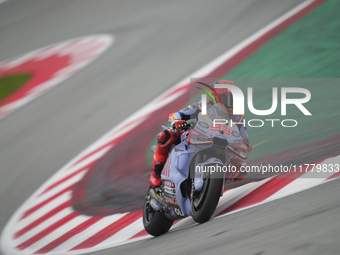 Marc Marquez (93) of Spain and Gresini Racing Moto GP Ducati during the free practice of the Motul Solidarity Grand Prix of Barcelona at Ric...