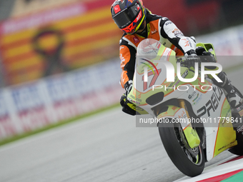 David Munoz (17) of Spain and Preicanos Racing Team Kalex during the free practice of the Motul Solidarity Grand Prix of Barcelona at Ricard...