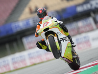 David Munoz (17) of Spain and Preicanos Racing Team Kalex during the free practice of the Motul Solidarity Grand Prix of Barcelona at Ricard...