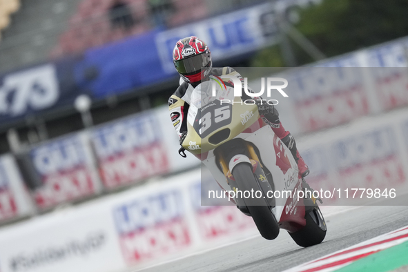 Somkiat Chantra (35) of Thailand and Idemitsu Honda Team Asia Kales during the free practice of the Motul Solidarity Grand Prix of Barcelona...